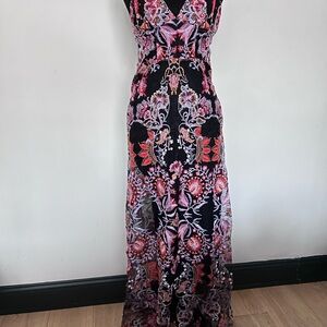 Free People Rising Sun embroidered Floral Maxi Dress